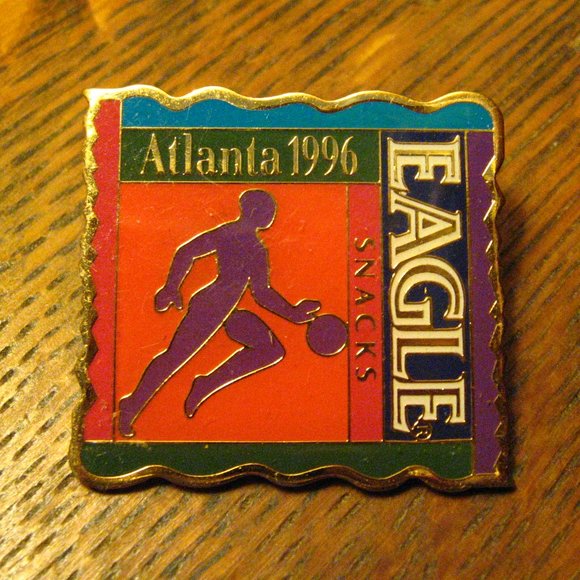 Atlanta GA Olympics 1996 Eagle Snacks Lapel Pin - Picture 1 of 4